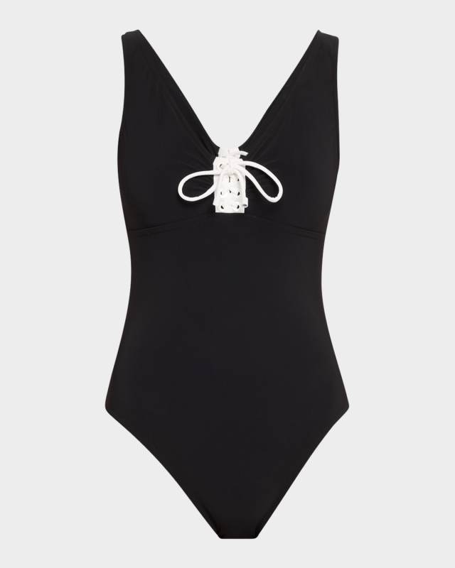 Demi V-Neck Silent Underwire One-Piece Swimsuit